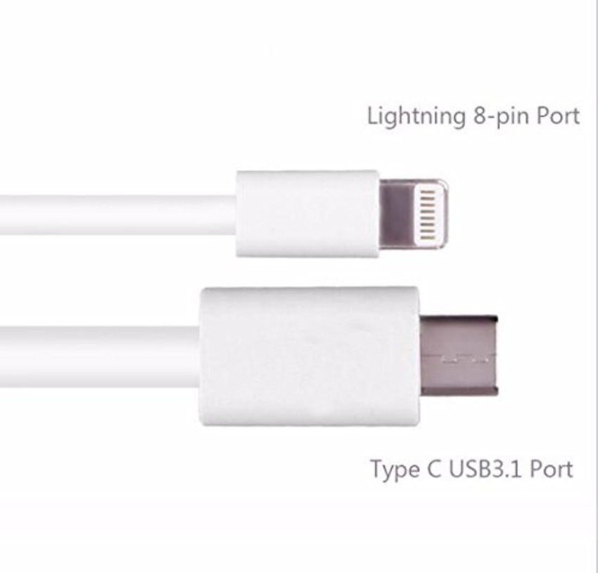 Cable USB tipo C a lightning, de 1,8 m