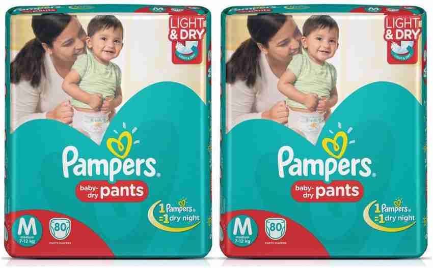 Pampers BABY DRY PANTS MEDIUM SIZE 80 Pcs. PACK SET OF