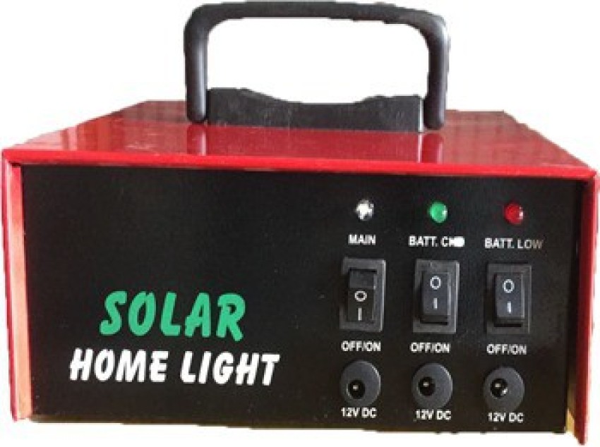 15W Off-Grid Solar Lighting System with 4 LED Lights, Solar Panel and  Battery 5060297341656