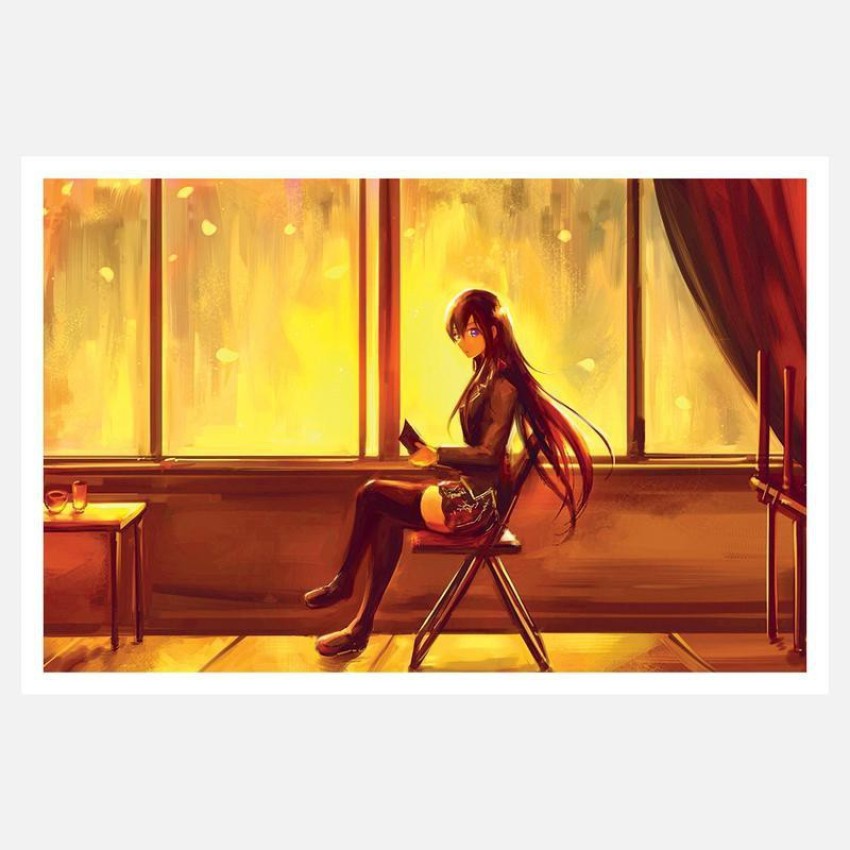 Anime Girl sitting alone loop animation  Stock Video  Pond5
