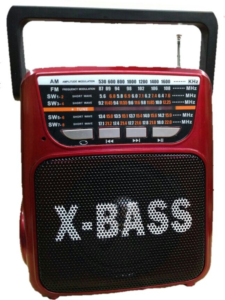 FM/Am/Sw1-6 8 Bands Portable Radio with USB/SD/Rechargeable