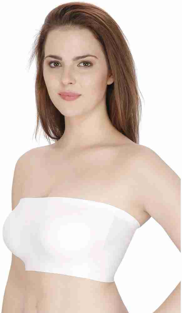 Grab Offers by Comfortable Tube Strapless Silk Bra Padded Headband Plus  Size Seamless One Piece Top Layer Spandex Bra For The bandeau bra comes  with removable soft foam pads and provides great