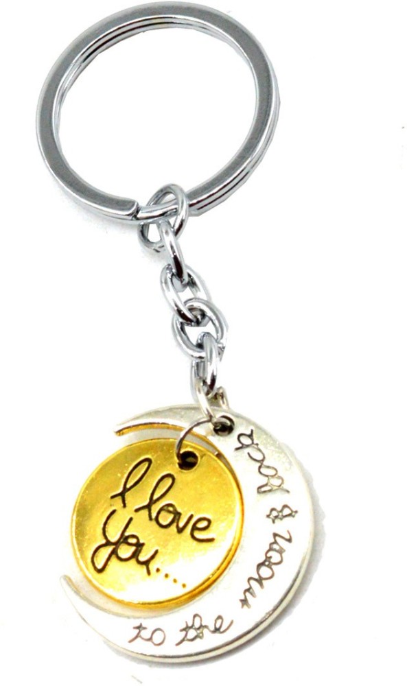 Love you to the hot sale moon and back keychain