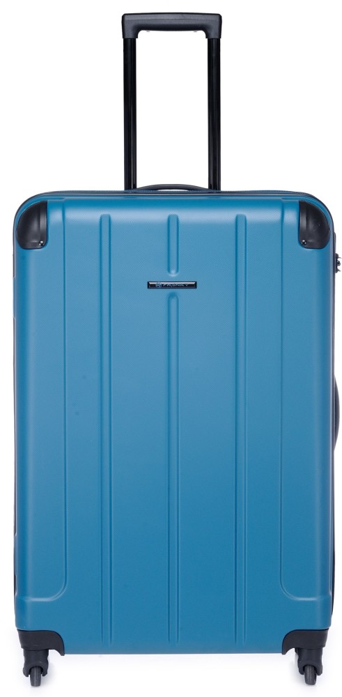 Teakwood Trolley Bags Check in Suitcase 4 Wheels 26 inch Blue