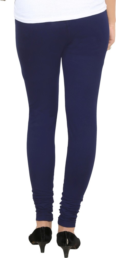 Royal Blue Stretchable Cotton Leggings- Navy blue-X Large - Leggings -  Womens Wear