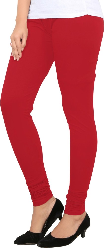 AGSfashion Women's Lycra Cotton Leggings (Red XL ) Ankle Length