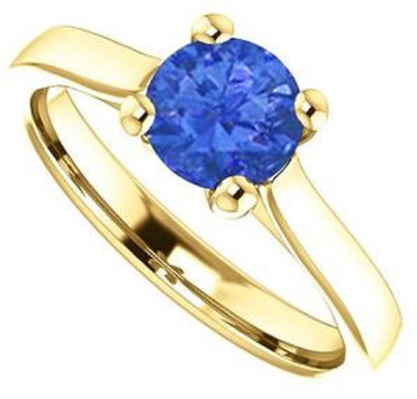 Brass Gold Plated Blue Sapphire Neelam Finger Ring At Rs, 57 OFF