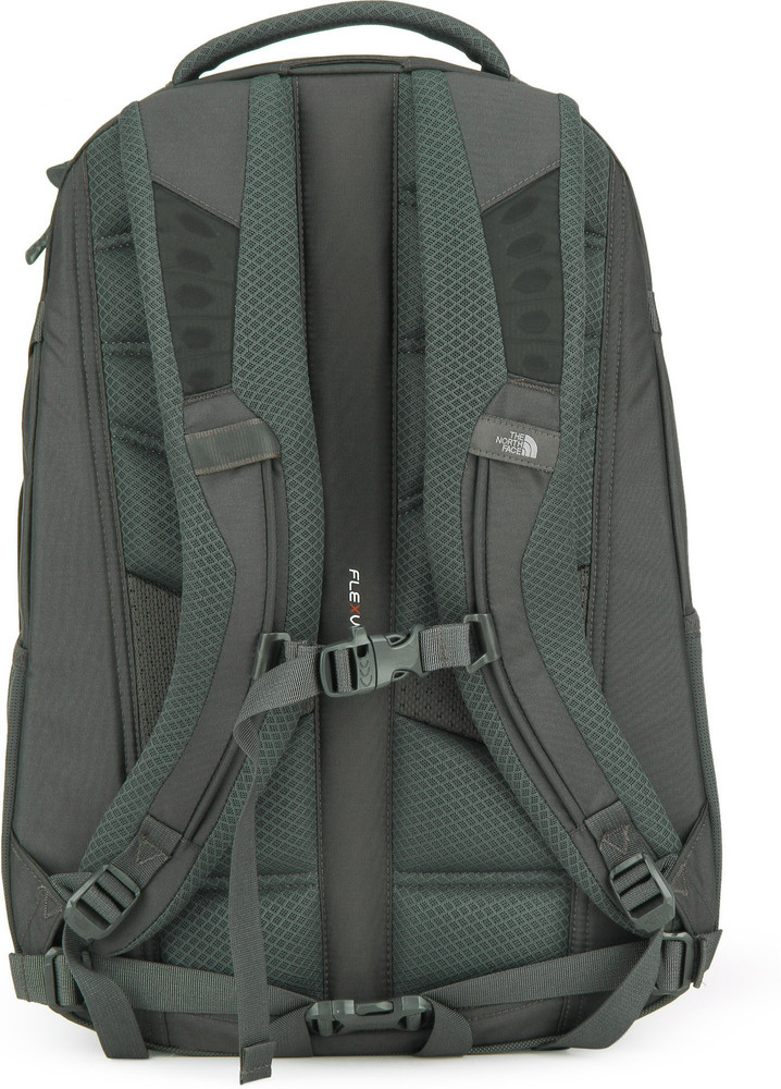 Orange and black north face backpack on sale