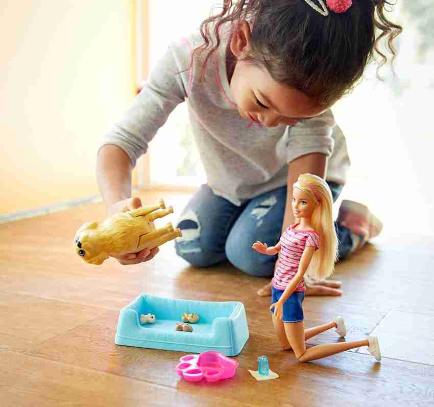 Barbie doll sales dog set