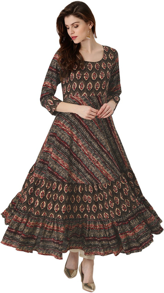 LIBAS Women Abstract Anarkali Kurta Buy Multicolor LIBAS Women Abstract Anarkali Kurta Online at Best Prices in India Flipkart