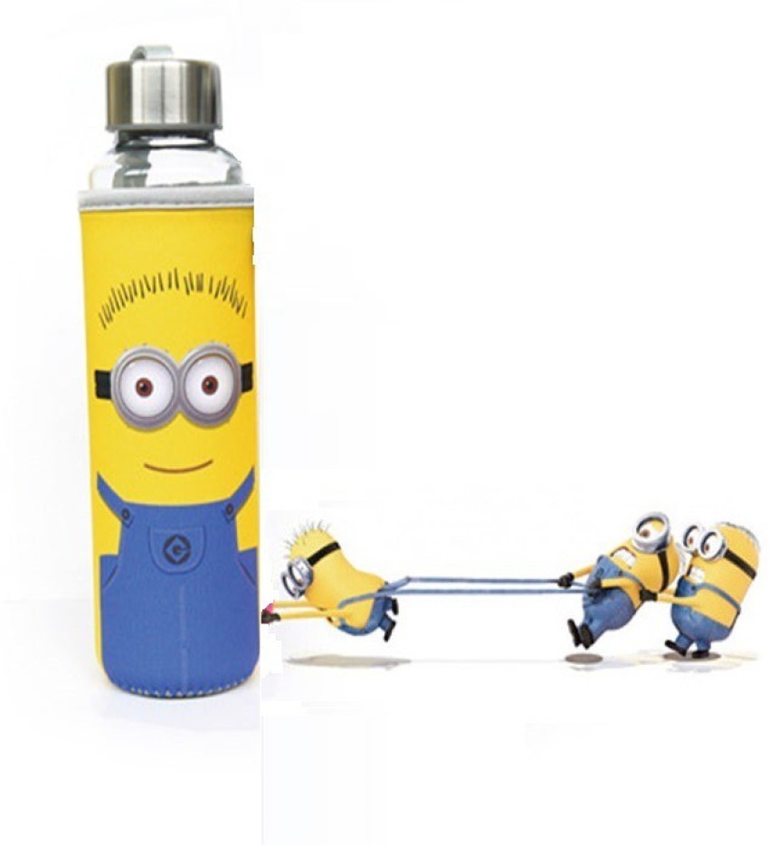 Flipkart.com | AE Minions Cartoon Glass Water Bottle 400 ml Water ...