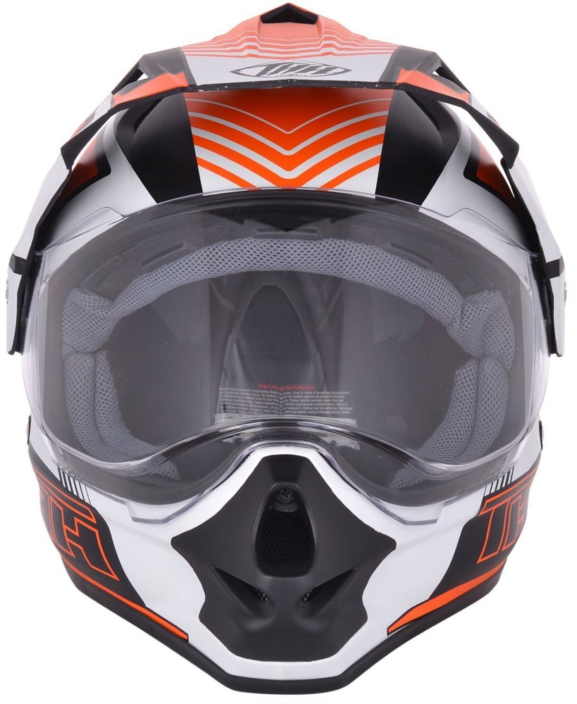 THH HELMETS TX 13 Orange Velocity (Matte) Motorbike Helmet - Buy THH HELMETS TX 13 Orange Velocity (Matte) Motorbike Helmet Online at Best Prices in India