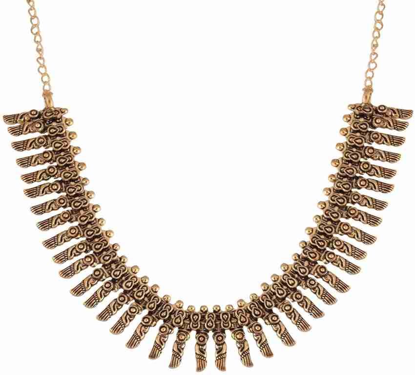 Oxidised 2024 necklace golden