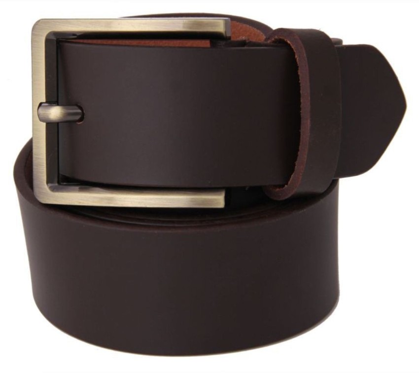 Horny Man Men Formal Brown Artificial Leather, Genuine Leather Belt Brown -  Price in India