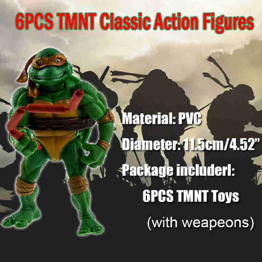 4 Pack Ninja Turtles Toys, 3 Inch Ninja Turtle Toy Action Figures, Ninja  Turtles Movie Classic Characters Model, Collection Cake Decoration