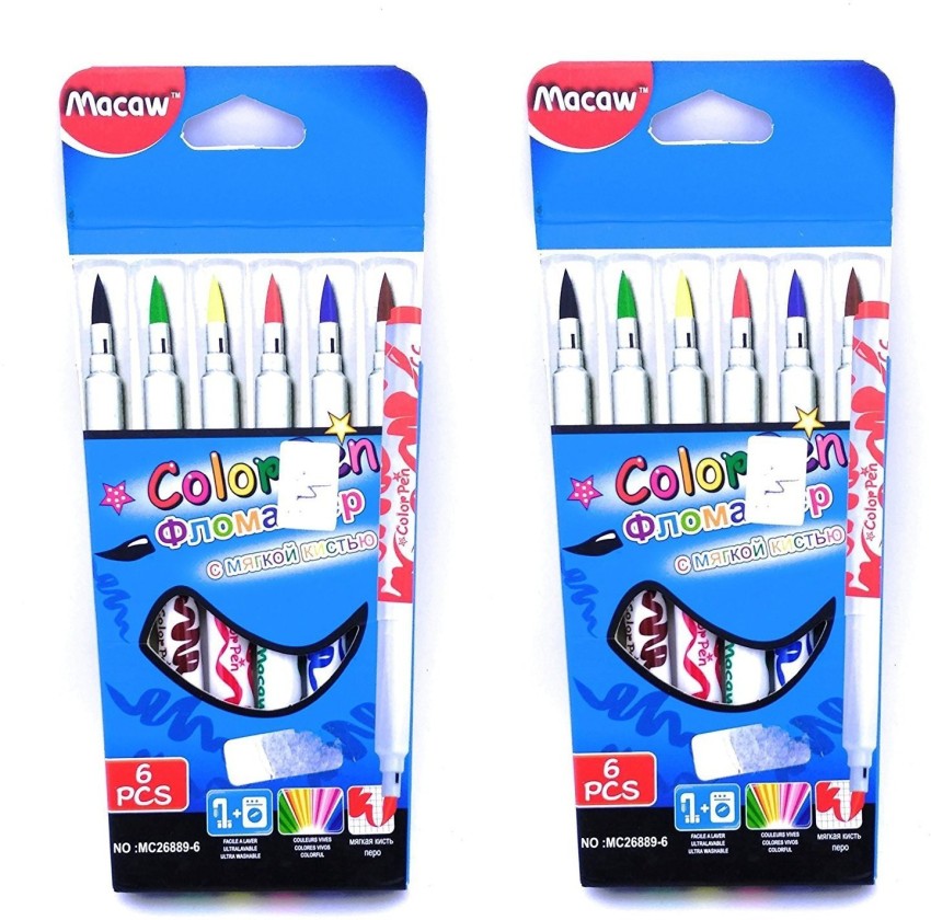 Oytra Brush Pen Set 10 Colors Water Color Painting Sketch Pens with Fl