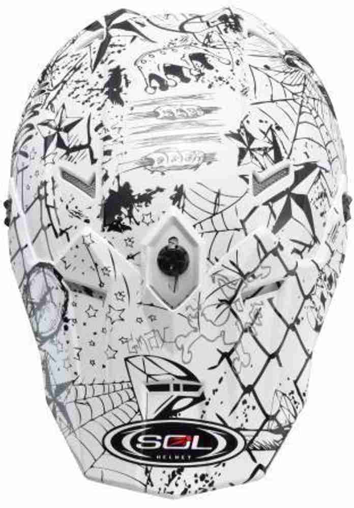 SOL SX 1 STREET LIFE WHITE Off Road Helment Without Visor Large