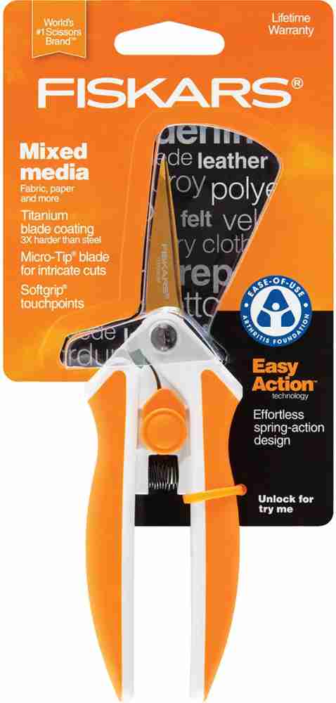 Fiskars Easy Action Titanium Micro-Tip Scissors - 5 in