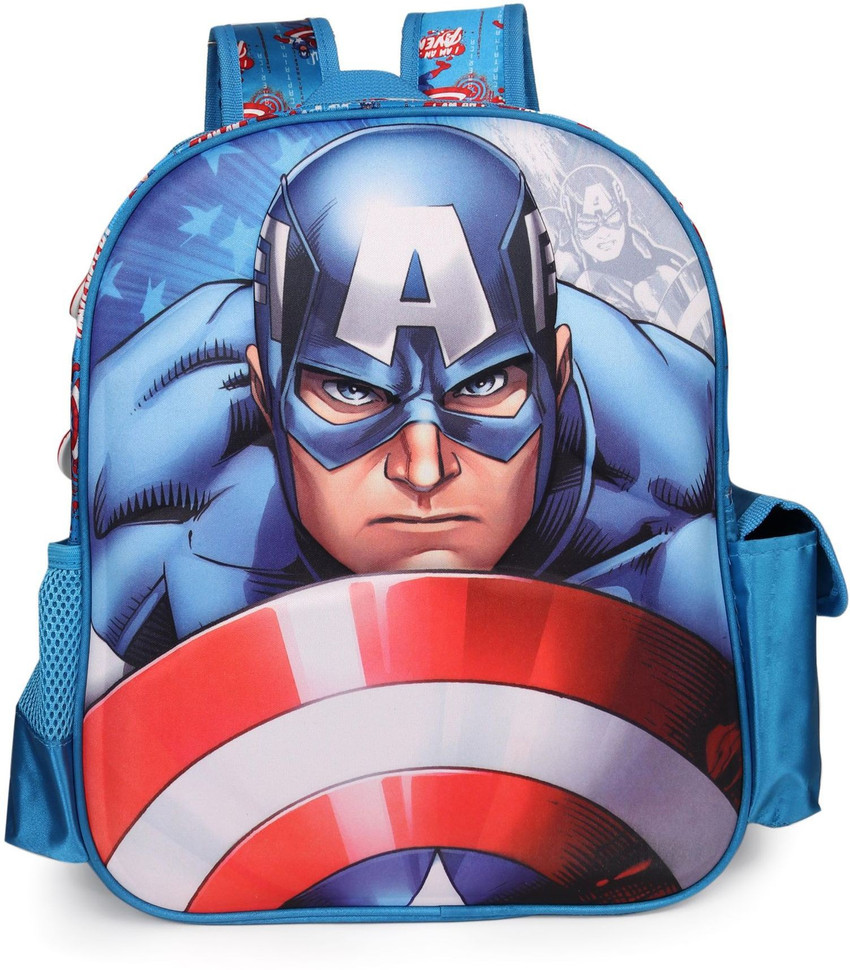 Flipkart MARVEL Captain America Blue EVA 14 inch School Bag