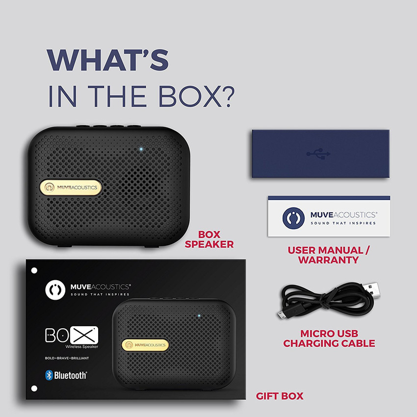 Buy MuveAcoustics Box Bluetooth Wireless Speaker with FM Radio