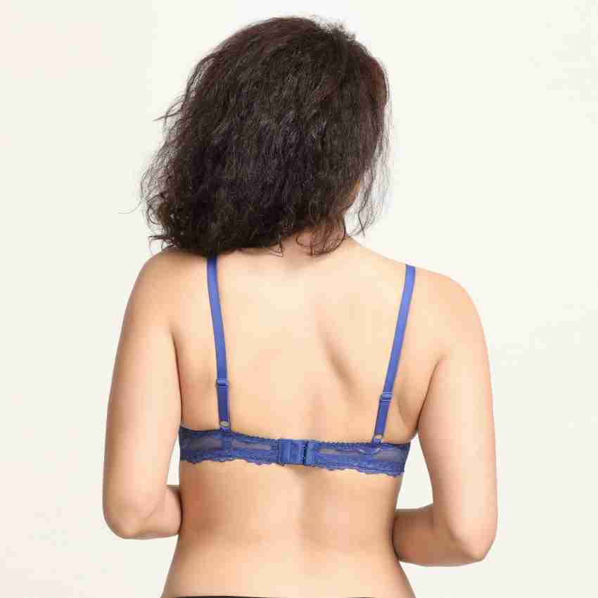 Zivame Star Strap Padded Non Wired 3/4th Coverage T-Shirt Bra-Sodalite Blue