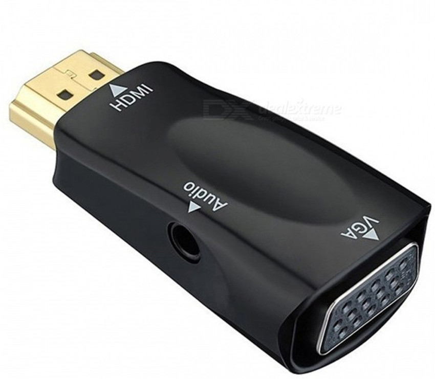 microware HDMI Adapter 0.05 m Hdmi To VGA Converter Adapter Audio