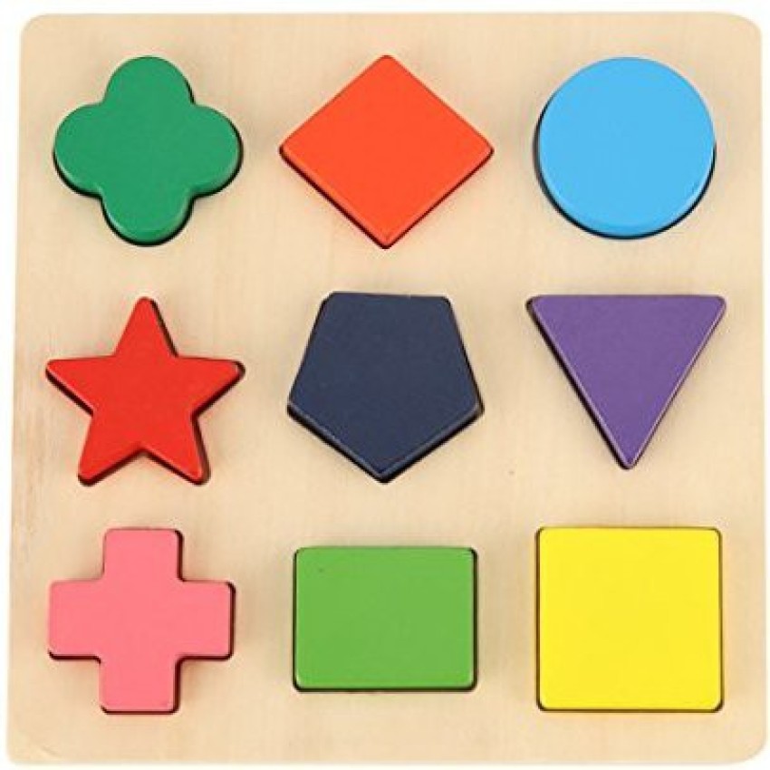 GYBBER&MUMU Preschool Colorful Wooden Shape Puzzle