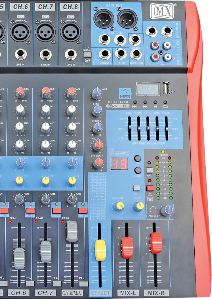 MX Live Audio Mixer 8 Channel Premium Analog Mixer with USB & Bluetooth Analog  Sound Mixer Price in India - Buy MX Live Audio Mixer 8 Channel Premium  Analog Mixer with USB & Bluetooth Analog Sound Mixer online at