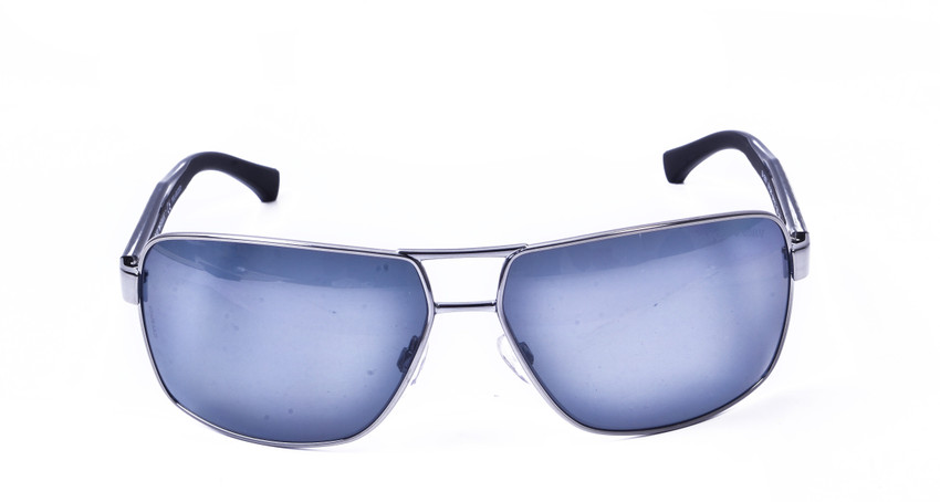 Buy EMPORIO ARMANI Rectangular Sunglasses Grey For Men Online