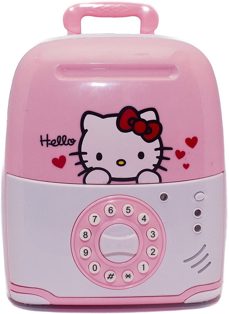 KIDLAND Mini Electric secret password safe ATM piggy Bank Money Safe deposit Box toy Hello Kitty Coin Bank Price in India Buy KIDLAND Mini Electric secret password safe ATM piggy Bank