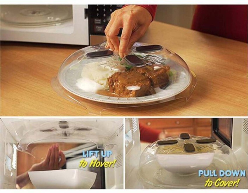 Hower Cover For Microwave Food Splash Guard Hover Cover With Steam Vents  Magnetic Splatter Lid