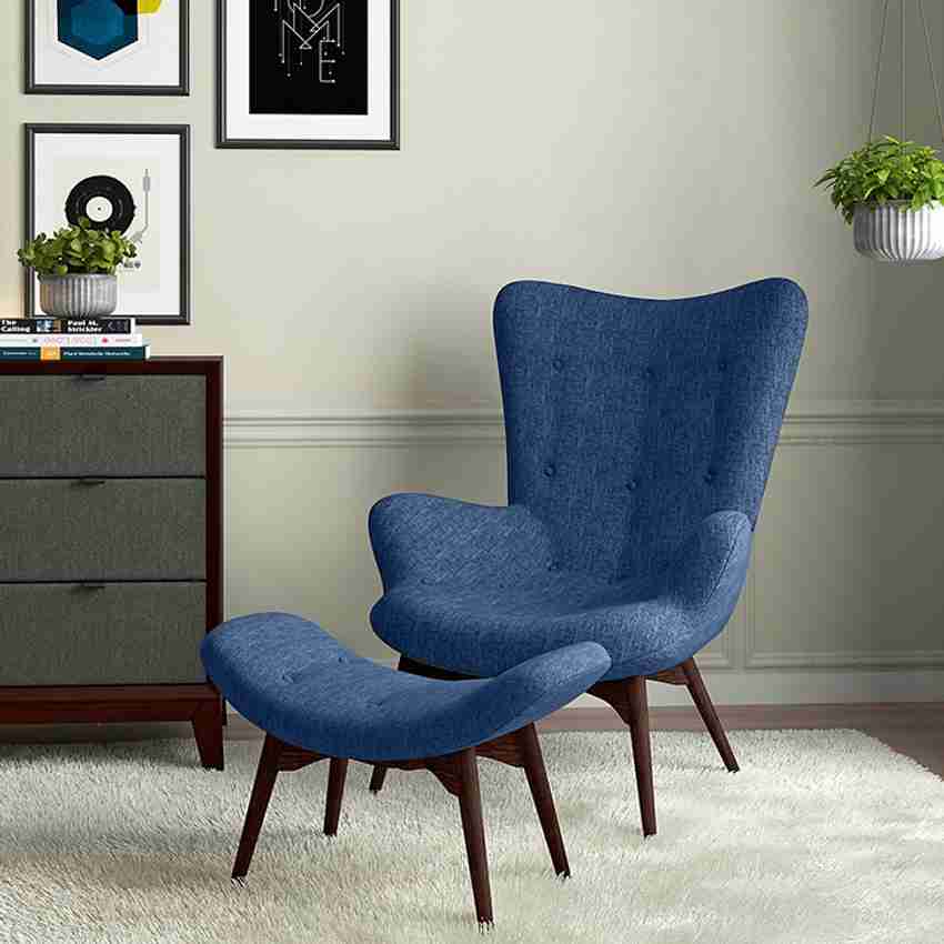 Urban Ladder Contour Chair Ottoman Fabric Living Room Chair
