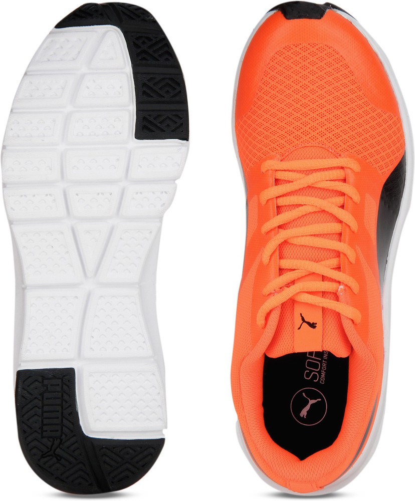 Puma orange and black shoes outlet