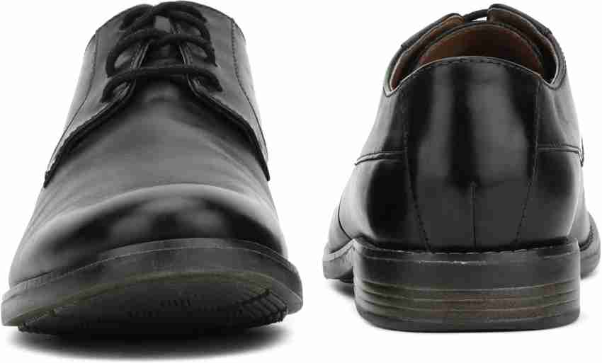 CLARKS Becken Plain Black Leather Lace Up For Men Buy Black Leather Color CLARKS Becken Plain Black Leather Lace Up For Men Online at Best Price Shop Online for Footwears