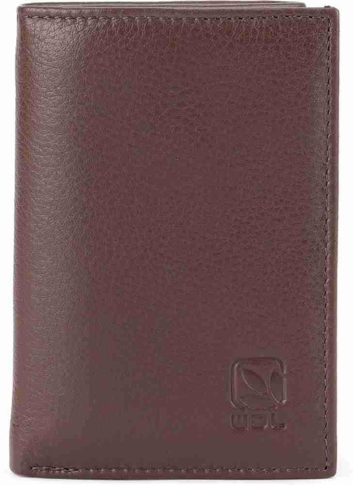 WOODLAND Men Formal Brown Genuine Leather Wallet Brown Price in