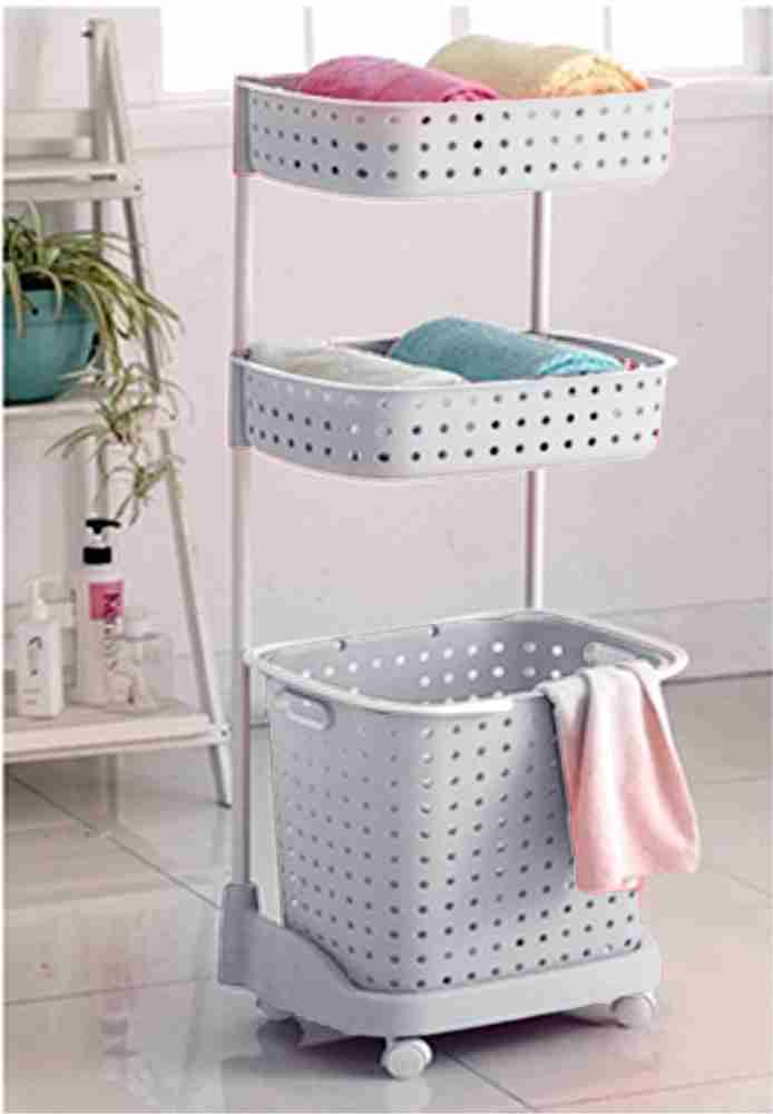 ShopyBucket Dirty Clothes Basket Plastic Laundry Basket Bathroom