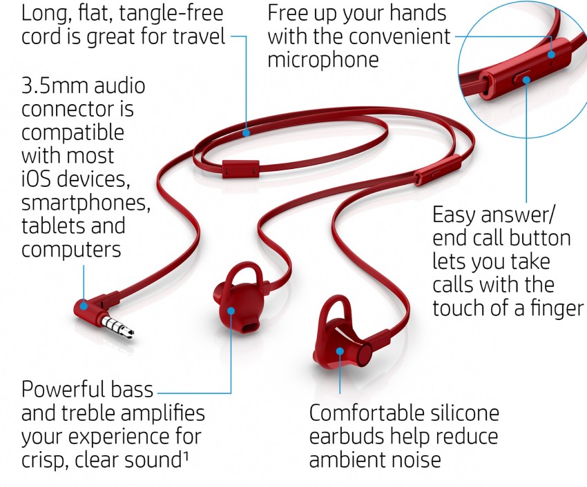 Hp 150 wired headset with online mic