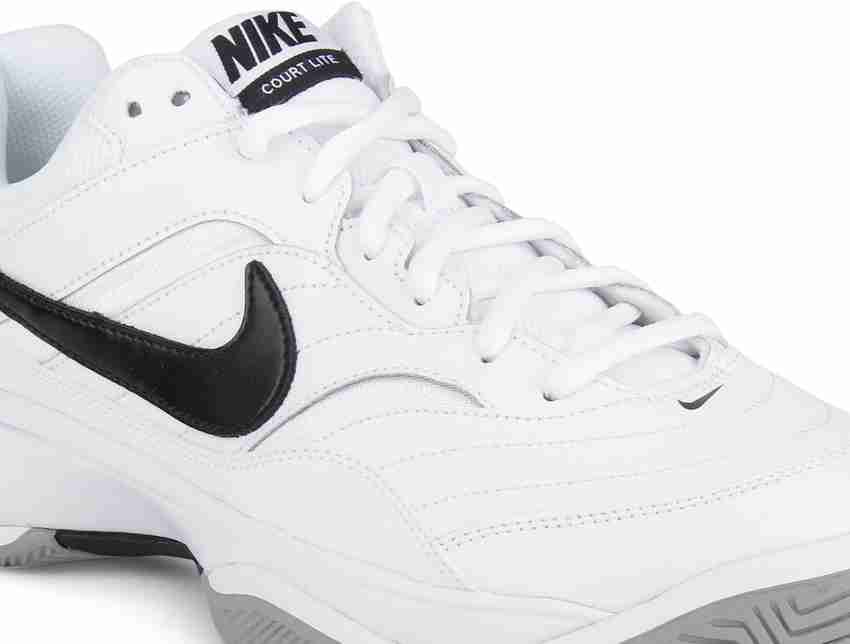 Nike women's court lite tennis shoes white and medium gray sale