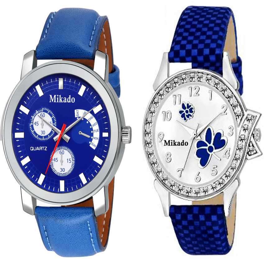 MIKADO Analog Watch For Couple Buy MIKADO Analog Watch For Couple Blue Lovers Couple watches for Men and Women Online at Best Prices in India Flipkart