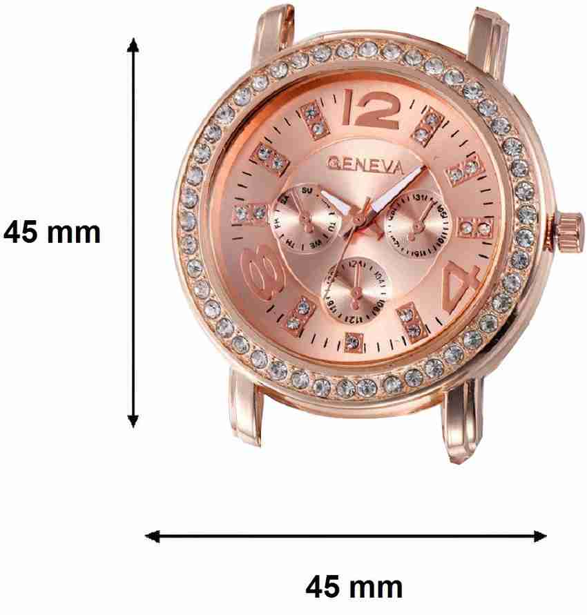 Geneva platinum watch deals rose gold