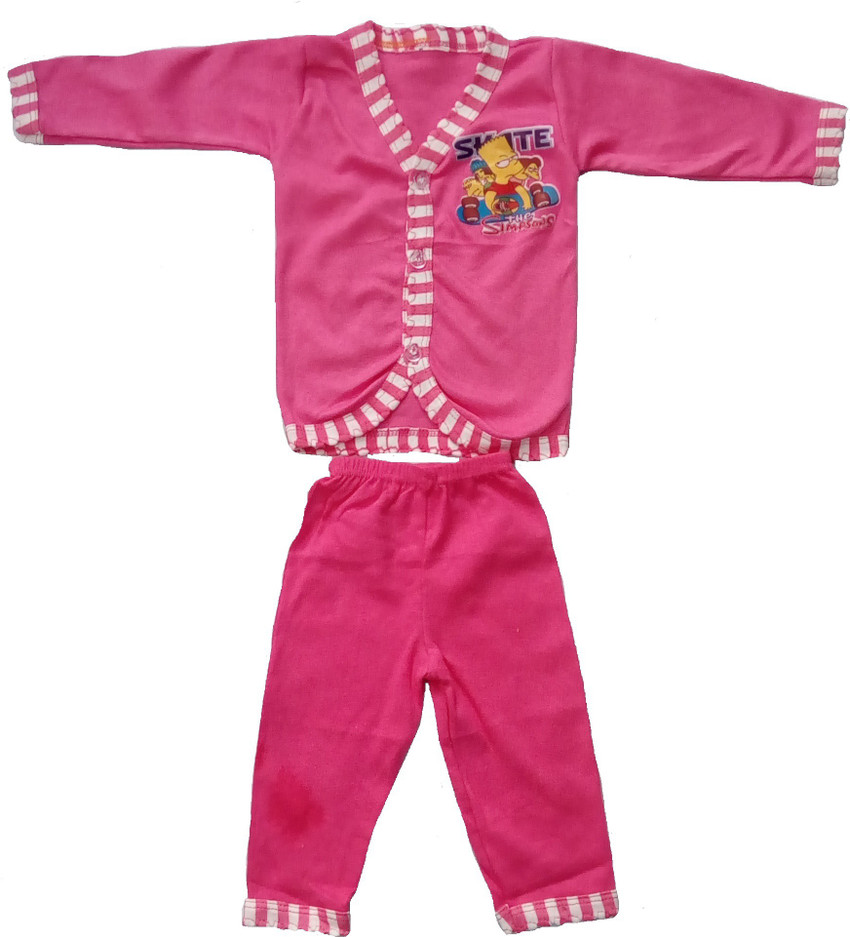 Sonpra New Born Baby Soft Cotton Full sleeve Jhablas Pajamas Caps