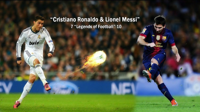 Cristiano Ronaldo and Lionel Messi Poster, The Great Football Star