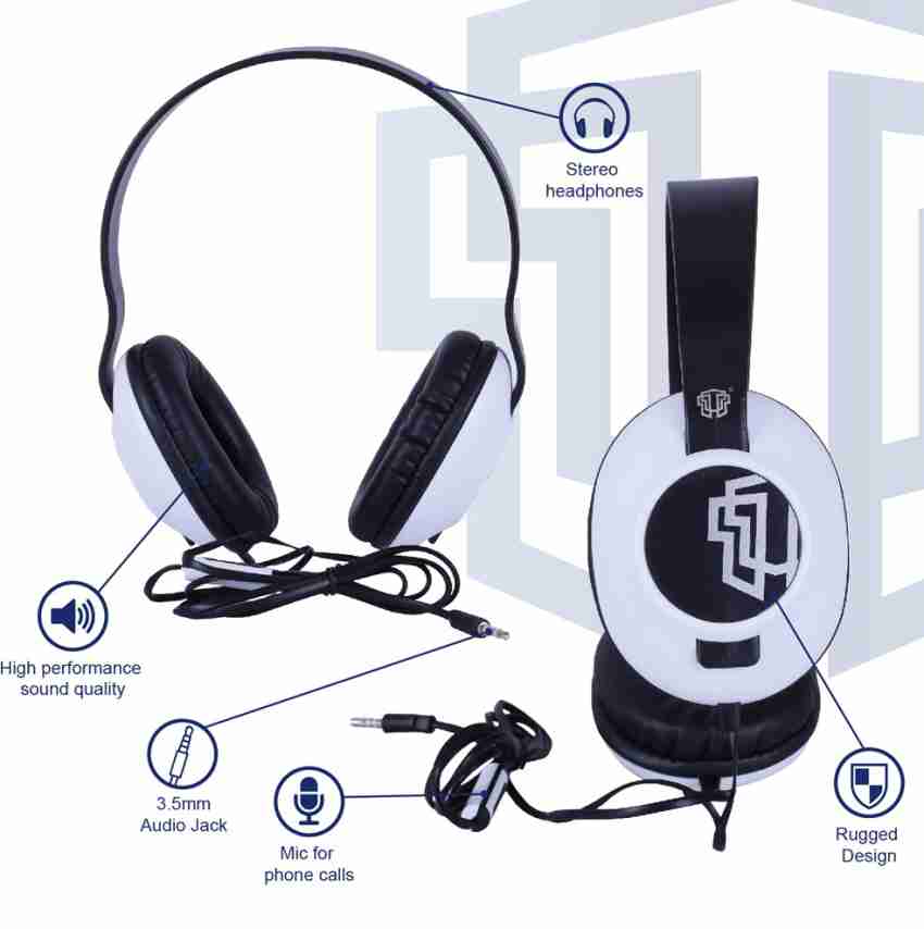 Thrumm Boom Headphones wired with MIC Wired Headset Price in India