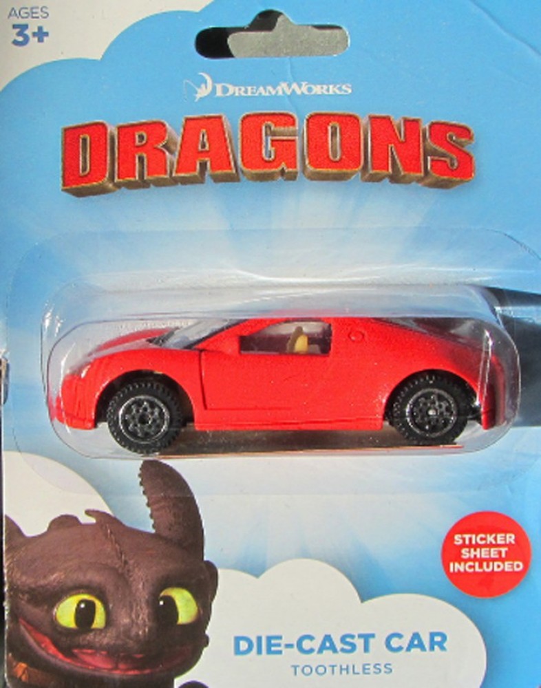 Hot Wheels Character Car Dragons Toothless DreamWorks / Mattel