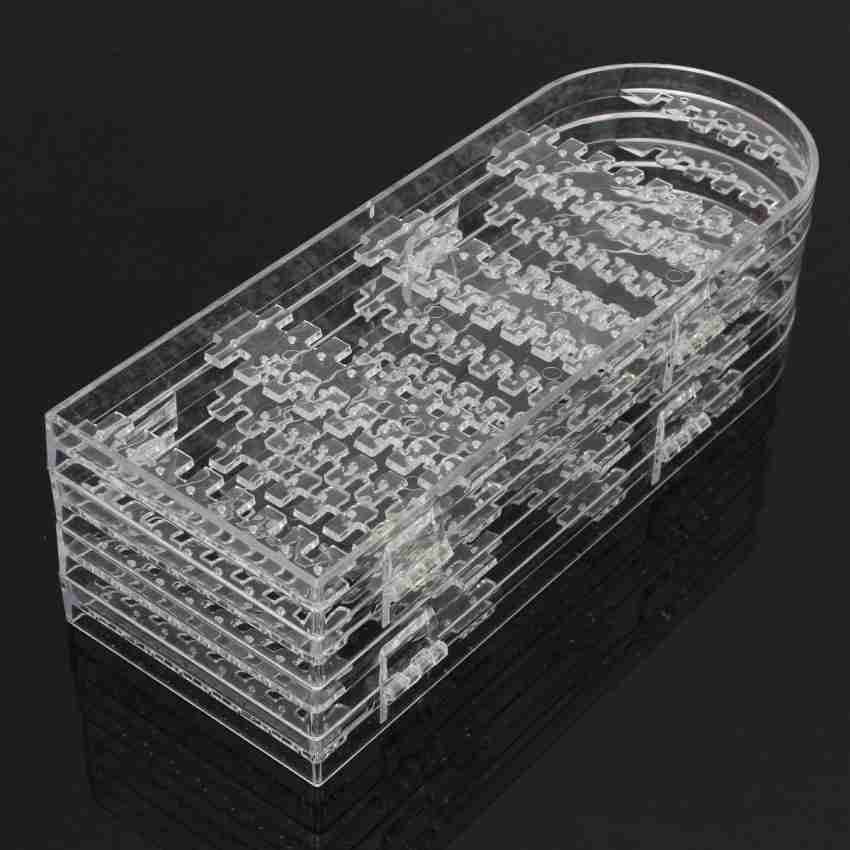 LIFESTYLE ENTERPRISE 2 Pack Clear Plastic Jewelry Box Organizers 36 Grids  with Adjustable Dividers for Beads Earrings Necklaces Rings Metal Parts  Accessories Screws Button Storage Box Container