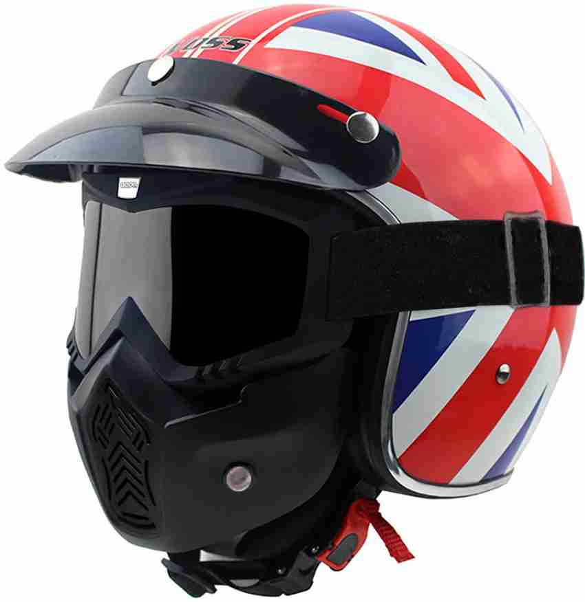 Half helmet with face shop shield