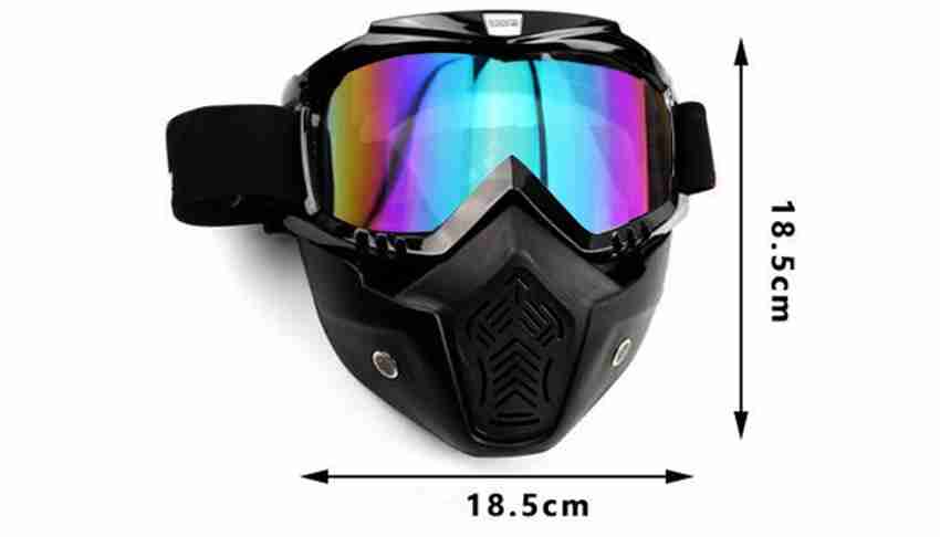Bicycle helmet with clearance goggles