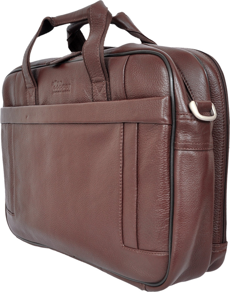 Allen Cooper 14 inch Expandable Laptop Messenger Bag Brown Price in India Flipkart
