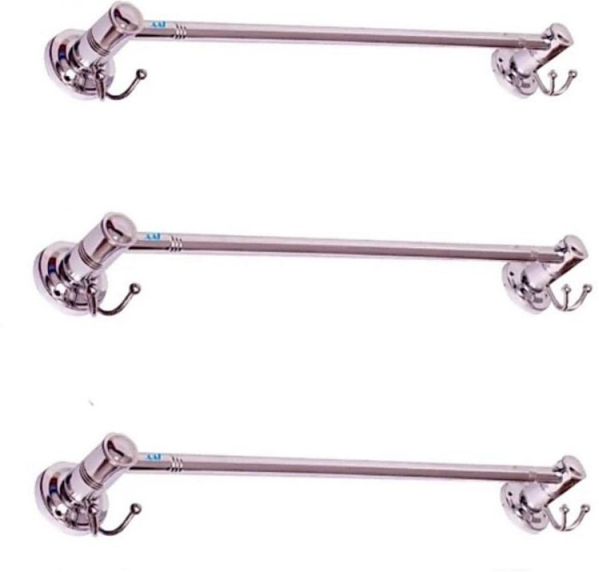 LAKSHAY CROME PLATED HEAVY DUTY HOOK TOWEL ROD - 3 PIC SETS 24 inch 3 Bar  Towel Rod Price in India - Buy LAKSHAY CROME PLATED HEAVY DUTY HOOK TOWEL  ROD 