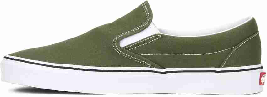 Olive green sales vans low top